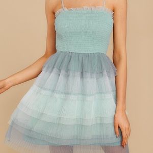 Tulle ruffle dress